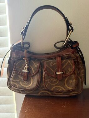 Dooney & Bourke Brown Signature Canvas Shoulder Bag